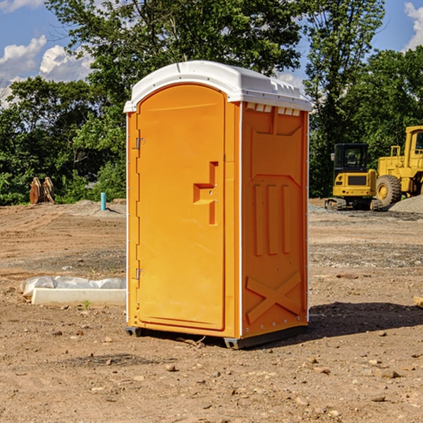 how often are the porta potties cleaned and serviced during a rental period in Avery ID